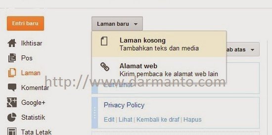 cara Membuat Halaman Blog