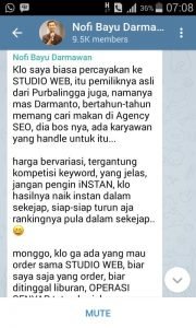 testimoni seo dari nofi bayu darmawan