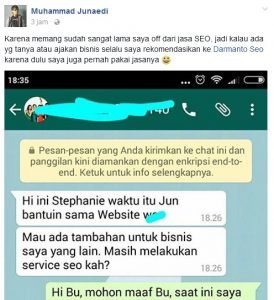 testimoni seo pelanggan