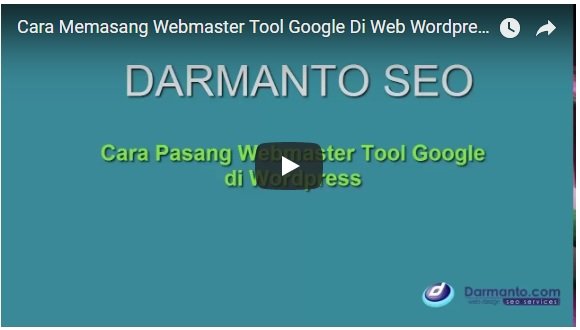 Cara Mendaftarkan Web Wordpress ke Google Webmaster Tools