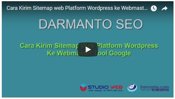 Cara kirim sitemap web wordpress ke Google webmaster tools