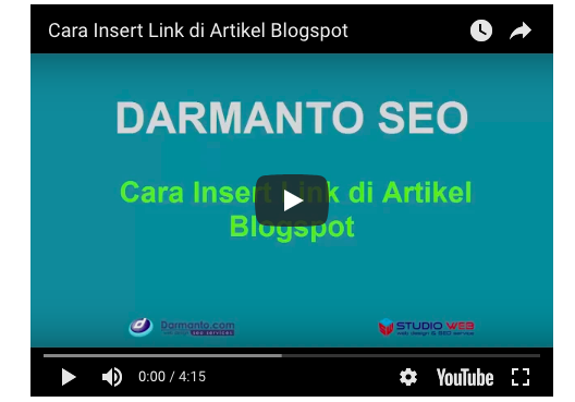 Cara Membuat Link Pada Artikel blog untuk pemula