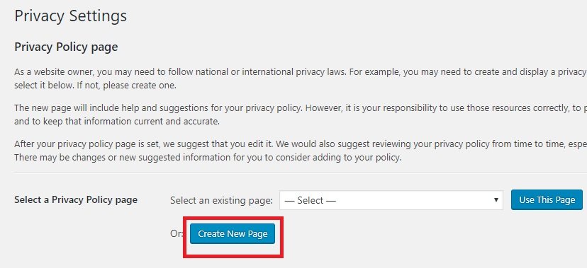 halaman privacy policy
