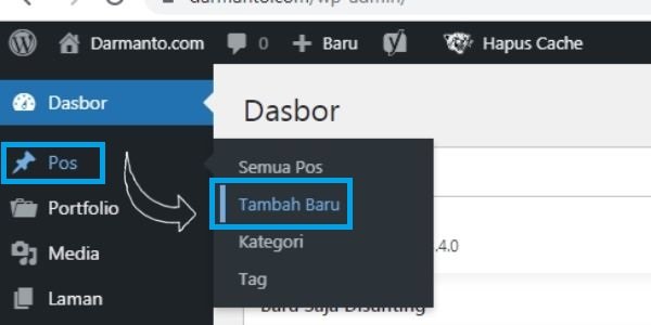 Cara membuat artikel WordPress