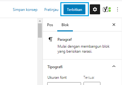 cara posting artikel di WordPress