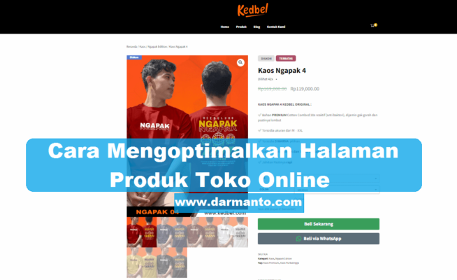 Cara mengoptimalkan halaman produk toko online