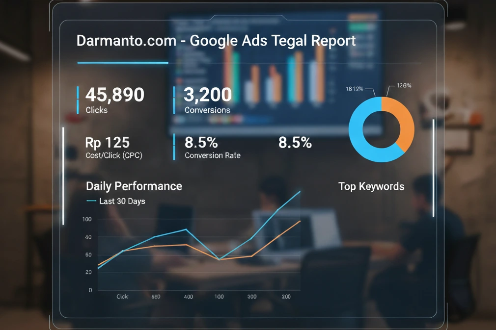 grafik laporan google ads