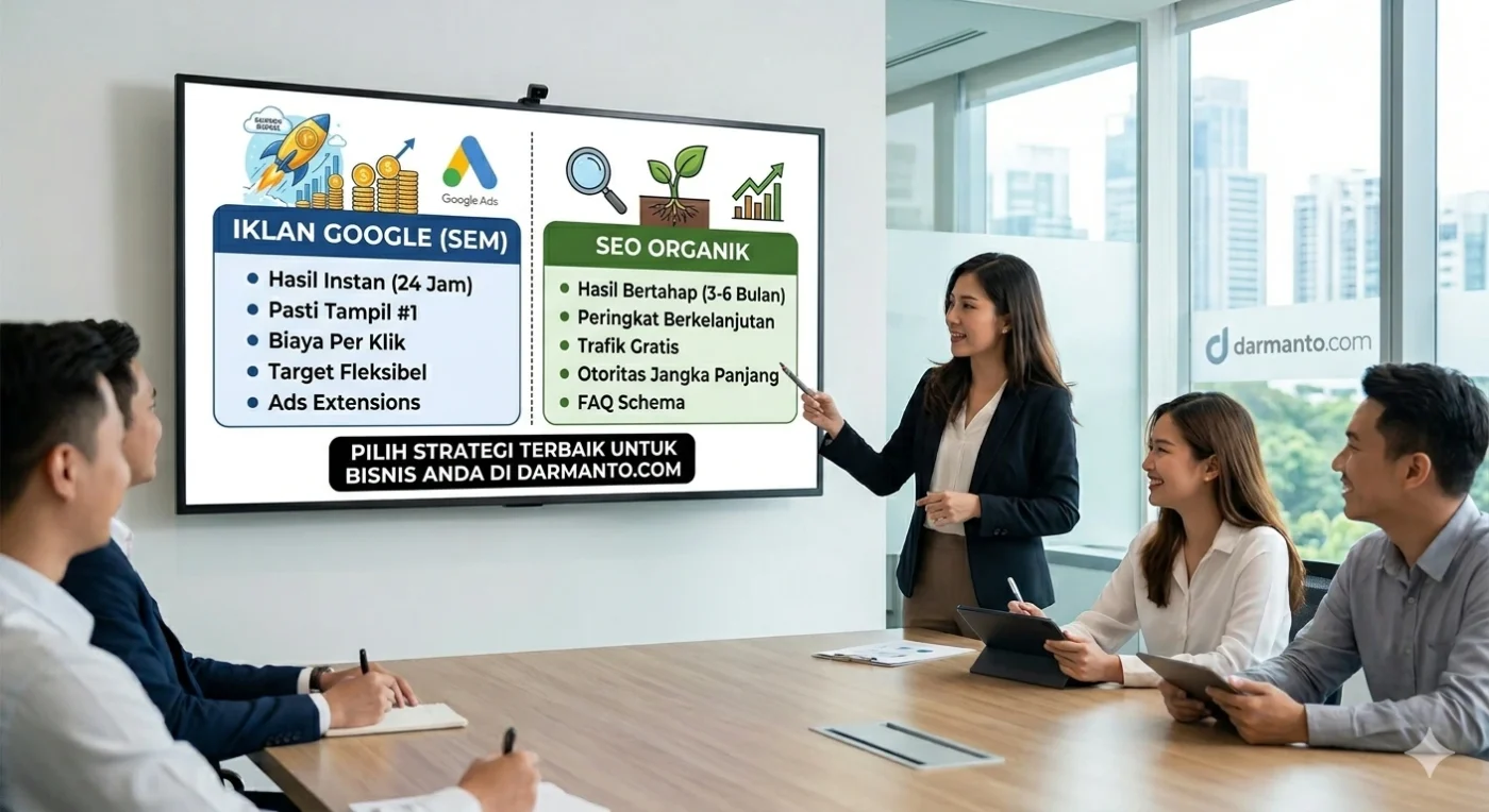 Perbedaan iklan google dan seo