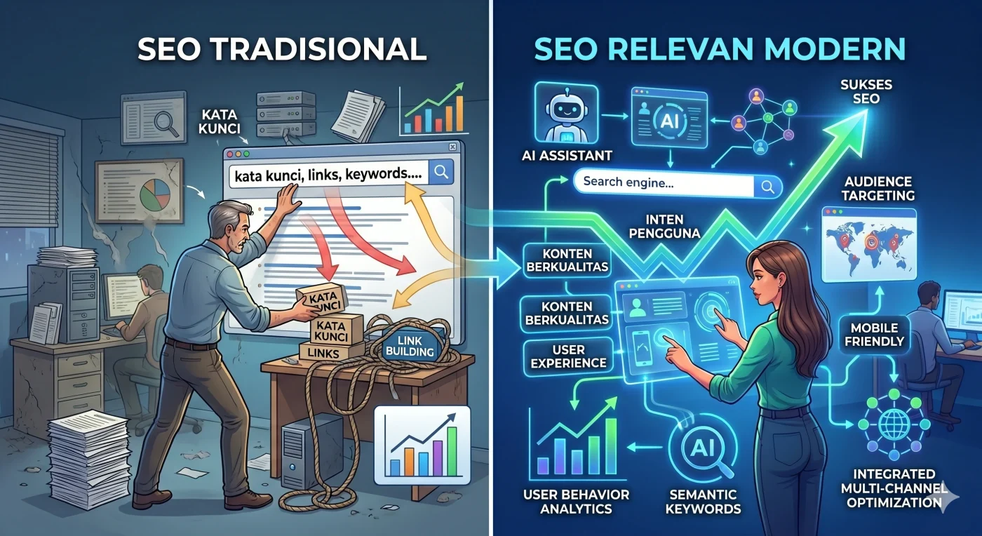 perbedaan seo lama dan seo 2026
