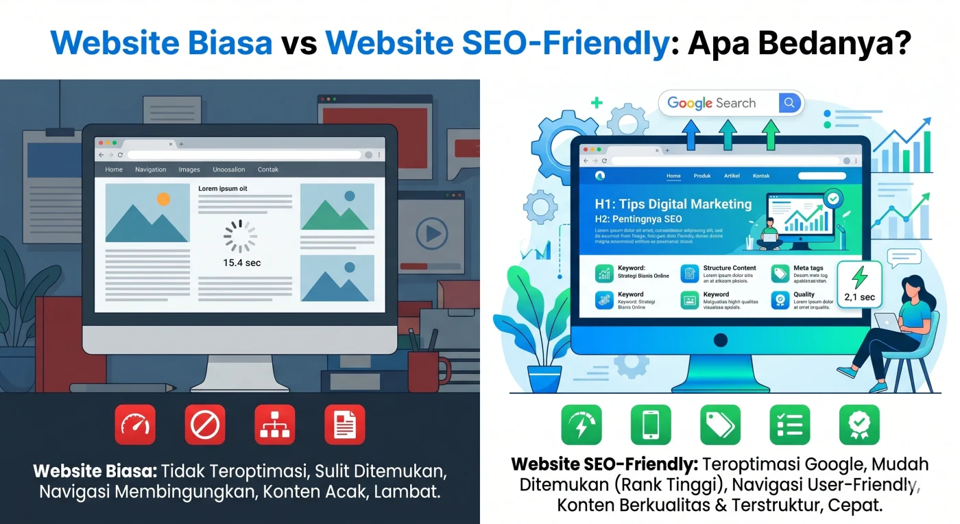 perbedaan website biasa dan seo friendly