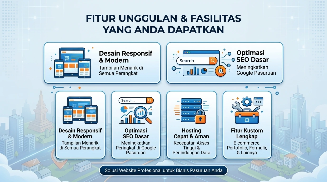fitur unggulan jasa buat website pasuruan